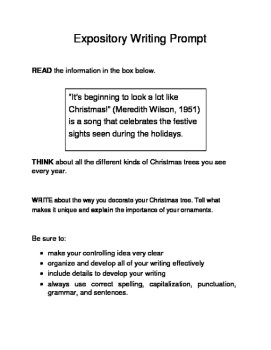 3 Christmas-Themed Expository Writing Prompts (STAAR/TEKS) Set C 6th & 7th, image 2