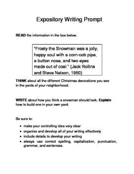 3 Christmas-Themed Expository Writing Prompts (STAAR/TEKS) Set C 6th & 7th, image 3