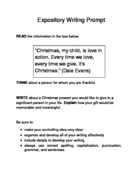 3 Christmas-Themed Expository Writing Prompts (STAAR/TEKS) Set C 6th & 7th, image 4