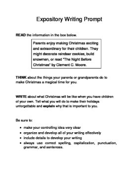 3 Christmas-Themed Expository Writing Prompts (STAAR/TEKS) Set B  6th & 7th, image 2