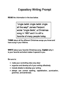10 Christmas-Themed Expository Writing Prompts (STAAR/TEKS) 6th & 7th Grades, image 2