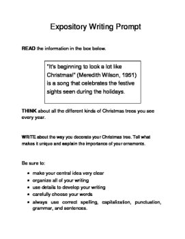 3 Christmas-Themed Expository Writing Prompts (STAAR/TEKS) Set C 3rd, 4th, 5th, image 2