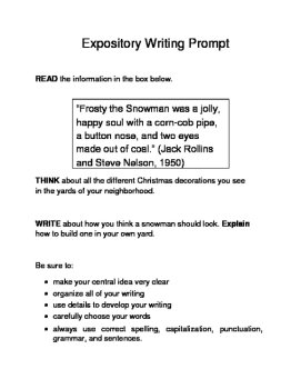 3 Christmas-Themed Expository Writing Prompts (STAAR/TEKS) Set C 3rd, 4th, 5th, image 3