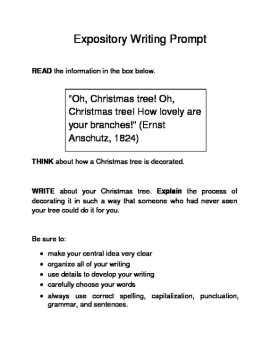 3 Christmas-Themed Expository Writing Prompts (STAAR/TEKS) Set B 3rd, 4th, 5th, image 4