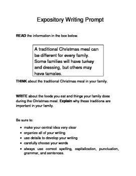 3 Christmas-Themed Expository Writing Prompts (STAAR/TEKS) Set A 3rd, 4th, 5th, image 3