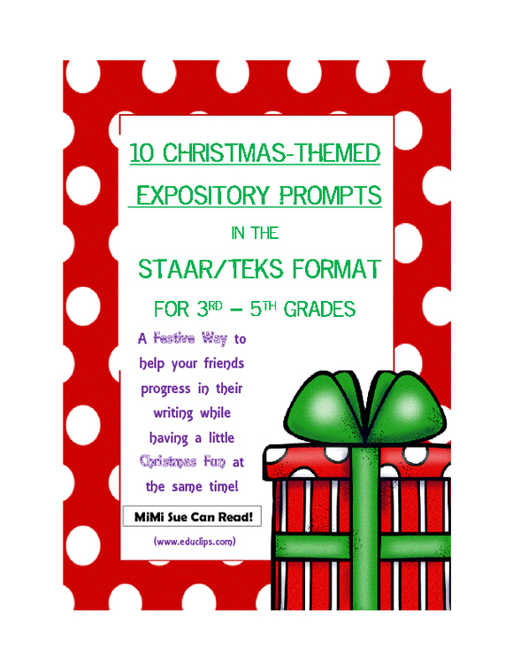 Christmas Expository Writing Prompts: Improve Writing Stamina (Grades 3-5)