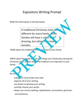 Christmas Expository Writing Prompts: Improve Writing Stamina (Grades 3-5), image 3