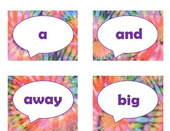 220 Dolch Sight Word Flash Cards Pre-Primer - 3rd (Tie Dye Purple Lettering), image 4