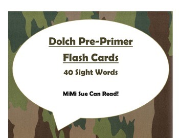 220 Dolch Sight Word Flash Cards Pre-Primer - 3rd Grade (Camo), image 3