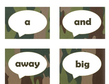 220 Dolch Sight Word Flash Cards Pre-Primer - 3rd Grade (Camo), image 4