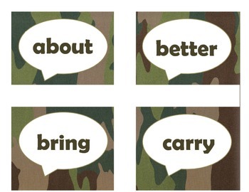 Dolch Third Grade Sight Word Flash Cards (Camo), image 2