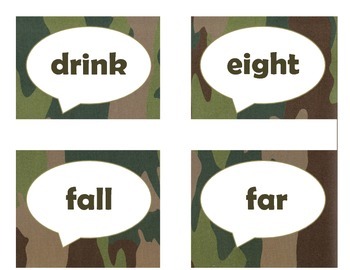 Dolch Third Grade Sight Word Flash Cards (Camo), image 4