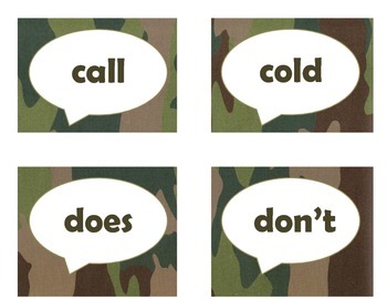 Dolch Second Grade Sight Word Flash Cards (Camo), image 4