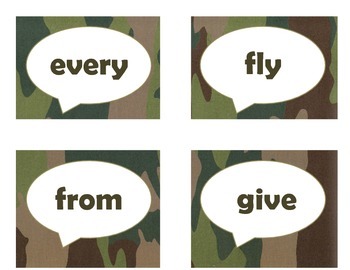 Dolch First Grade Sight Word Flash Cards (Camo), image 4