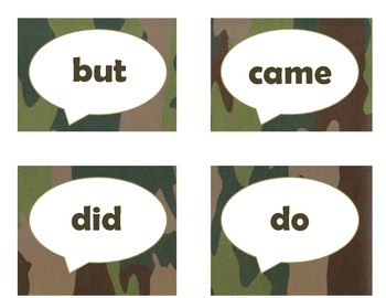 Dolch Primer Sight Word Flash Cards (Camo), image 4