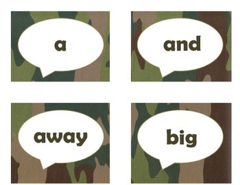 Dolch Pre-Primer Sight Word Flash Cards (Camo), image 2