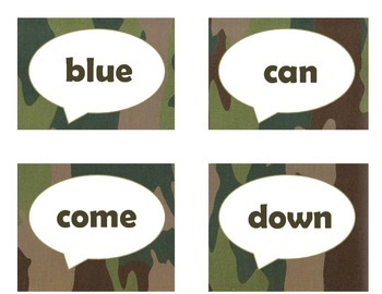 Dolch Pre-Primer Sight Word Flash Cards (Camo), image 3