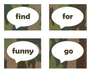 Dolch Pre-Primer Sight Word Flash Cards (Camo), image 4