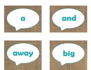 220 Dolch Sight Word Flash Cards Pre-Primer - 3rd Grade (Burlap and Turquoise), image 4