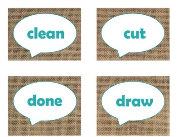 Dolch Third Grade Sight Word Flash Cards (Burlap and Turquoise), image 3