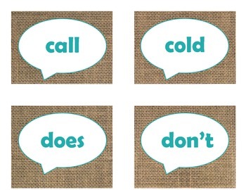 Dolch Second Grade Sight Word Flash Cards (Burlap and Turquoise), image 4
