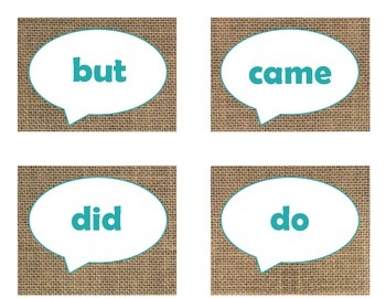 Dolch Primer Sight Word Flash Cards (Burlap and Turquoise), image 4