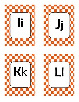 Alphabet Flash Cards   (Red Check Dots) (4 per page), image 4
