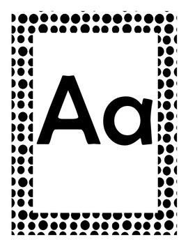 Alphabet Flash Cards/Bulletin Board Signs  (Black Dots) (Large), image 2