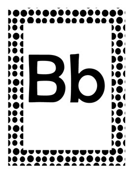 Alphabet Flash Cards/Bulletin Board Signs  (Black Dots) (Large), image 3