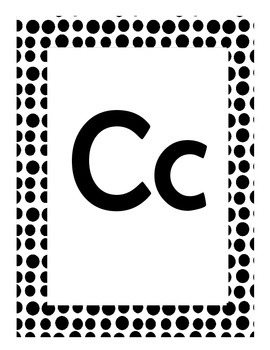 Alphabet Flash Cards/Bulletin Board Signs  (Black Dots) (Large), image 4