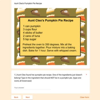 Math and ELA Digital Escape Room: Aunt Cleo's Thanksgiving, image 2
