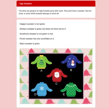 Math and ELA Digital Escape Room: Santa and Friends, image 3