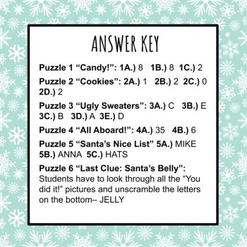Math and ELA Digital Escape Room: Santa and Friends, image 4
