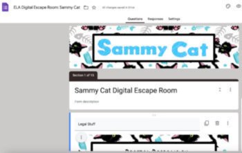 ELA Digital Escape Room: Sammy Cat, image 2