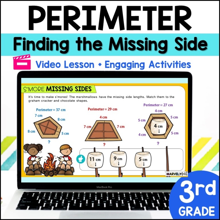 Perimeter - Find the Missing Side - Engaging Google Slides with Video Lesson