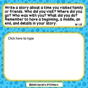 Distance Learning Expository and Narrative Writing Prompts (Google Slides, too!), image 2