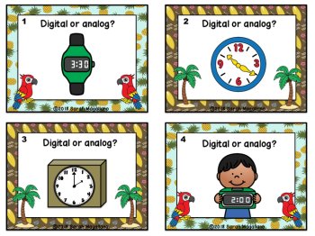 Telling Time Task Cards: Hour and Half Hour, image 2