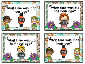 Telling Time Task Cards: Hour and Half Hour, image 3