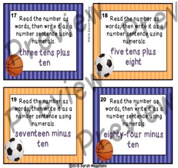 First Grade Math Task Cards BUNDLE, image 3