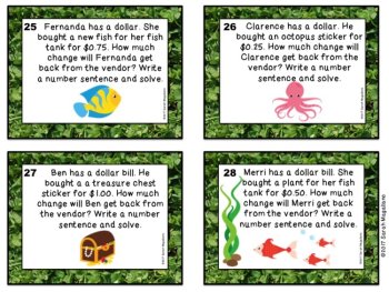 Money Math Task Cards 3 for Second Grade, image 3