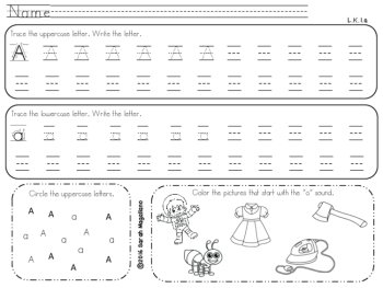 Kinder Alphabet Writing Worksheets, image 2