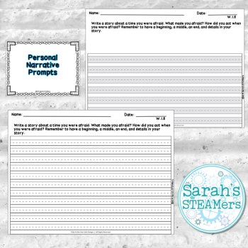 Writing Prompts for First Grade with Lined Paper, image 2