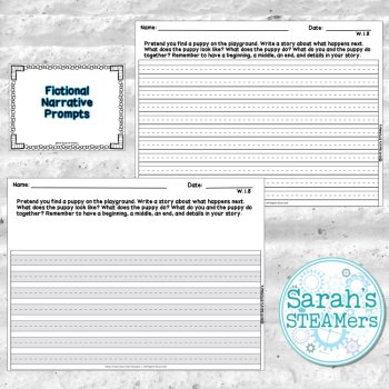 Writing Prompts for First Grade with Lined Paper, image 3
