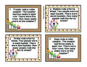 Third Grade Operations & Algebraic Thinking Math Task Cards, image 2