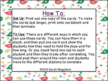 Brain Breaks Task Cards: Silhouette Poses, image 2