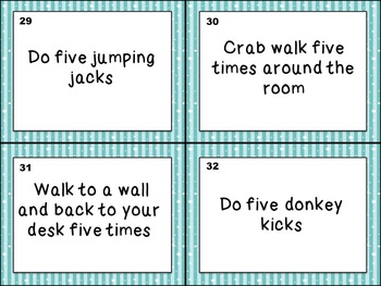 Brain Breaks Task Cards, image 4