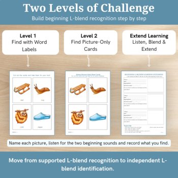 Beginning L-Blends Scavenger Hunt | BL CL FL GL PL SL Phonics | 48 Cards, image 3