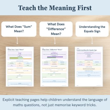 Addition & Subtraction Maths Vocabulary Worksheets | Word Problems & Reasoning, image 3