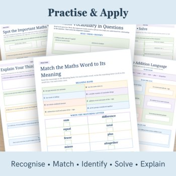 Addition & Subtraction Maths Vocabulary Worksheets | Word Problems & Reasoning, image 4