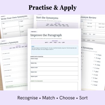 Synonyms Worksheets & Activities | Vocabulary Practice | Grades 1–3 | UK & US, image 4